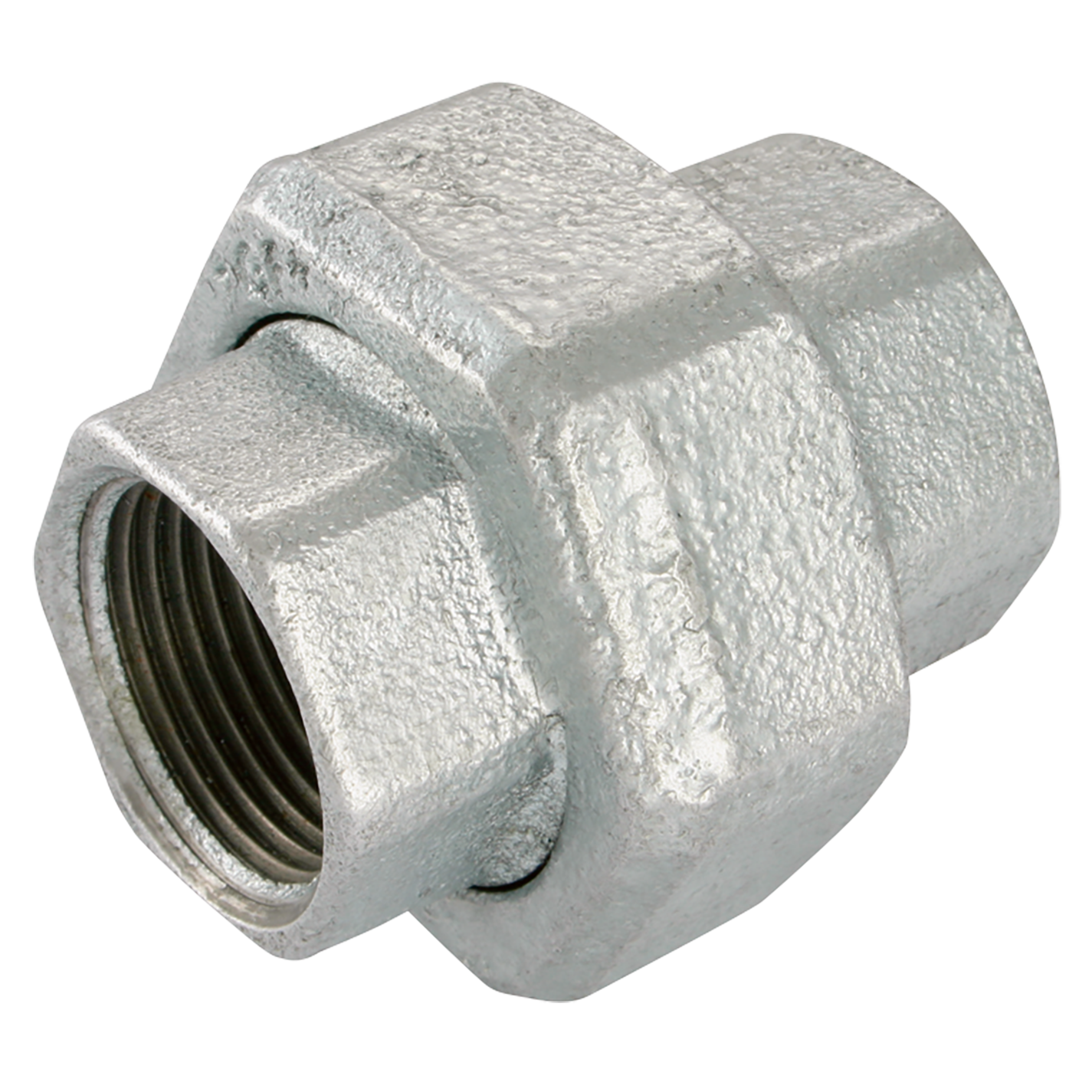 1.1/4"BSPP FEM/FEM IBS UNION GALVANISED GF342G