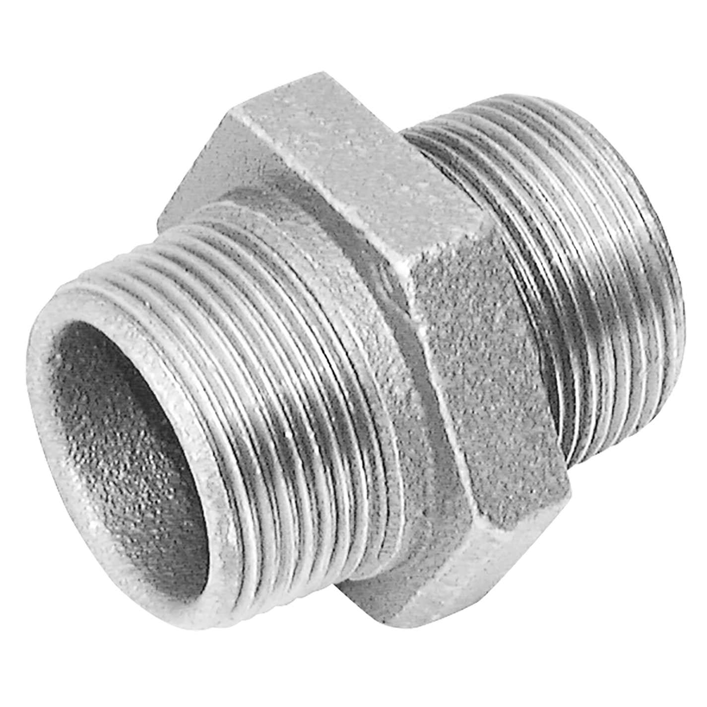 4 BSPT MALE HEX NIPPLE FIG144 GALVANISED Shepherd Hydraulics