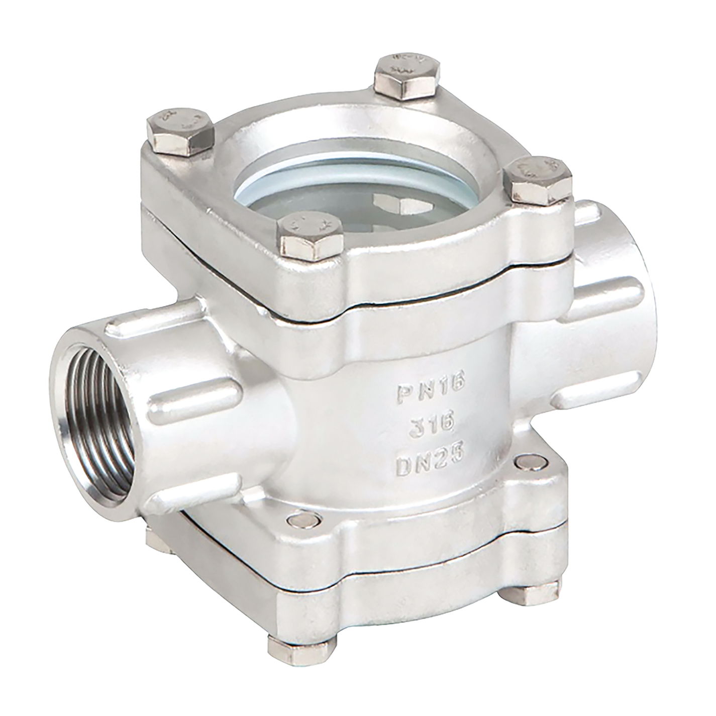 2 BSP SS DOUBLE WINDOW SIGHT GLASS Pneumatics Direct