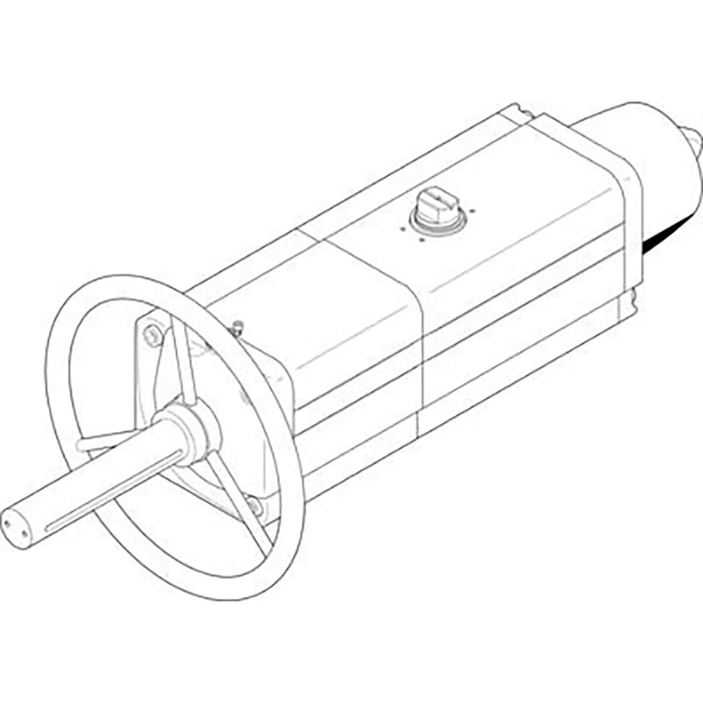 1/4" Female BSPP Single Acting Semi-Rotary Drive