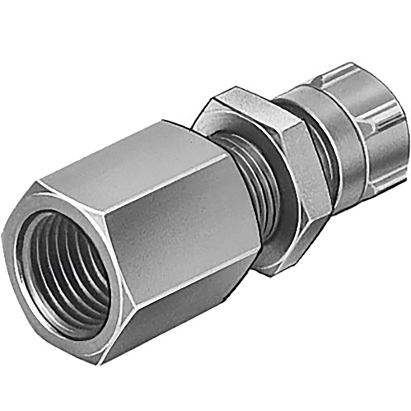 QCK-1/4-PK-6-B BULKHEAD QUICK CONNECTOR sold in multiples of 10 only