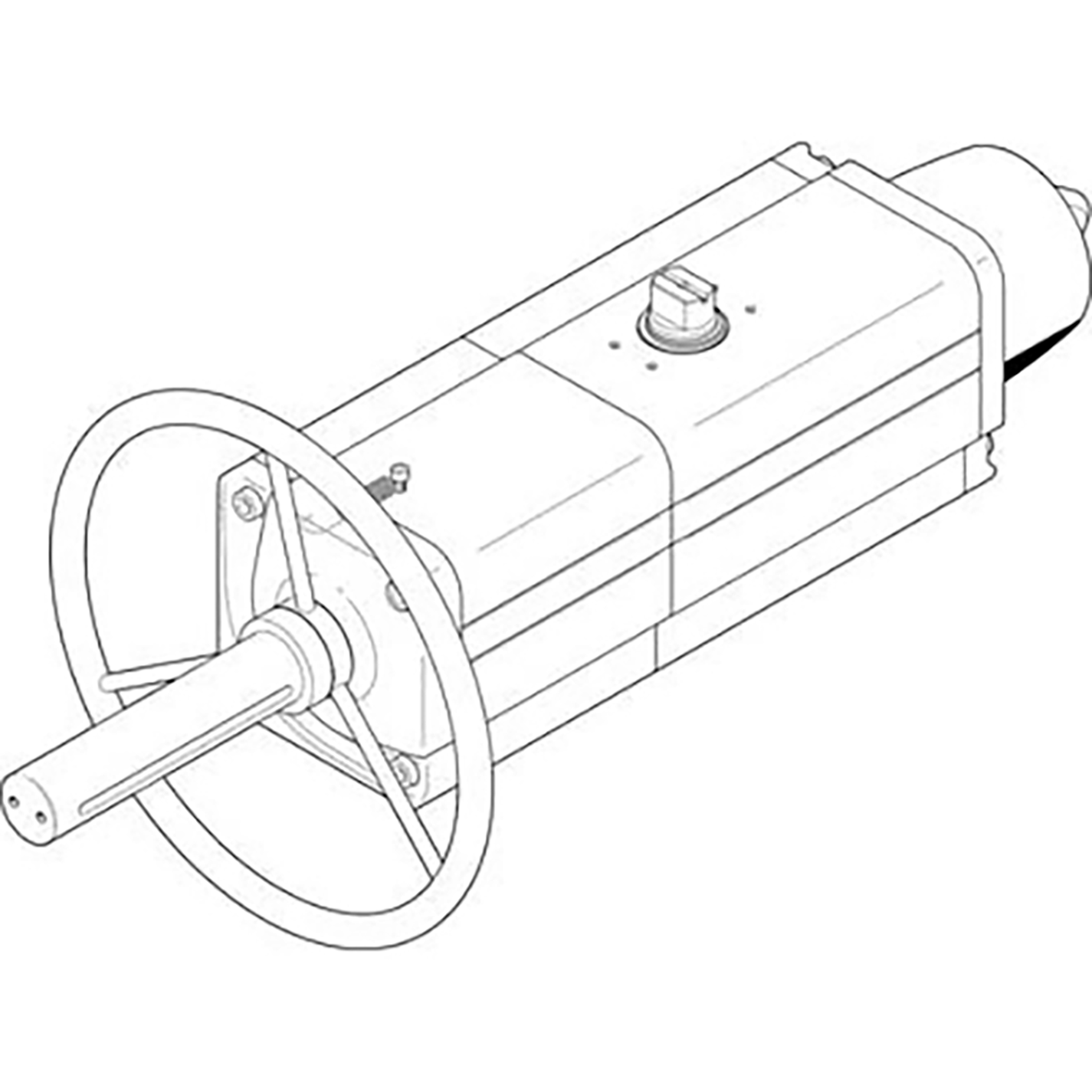 1/4" Female BSPP Single Acting Semi-Rotary Drive