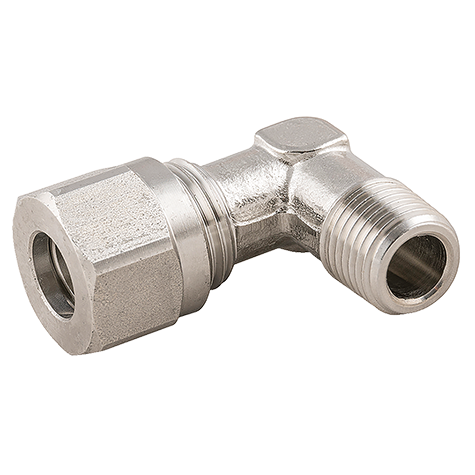 1/4" BSPT Male x 6mm OD Male Stud Elbow