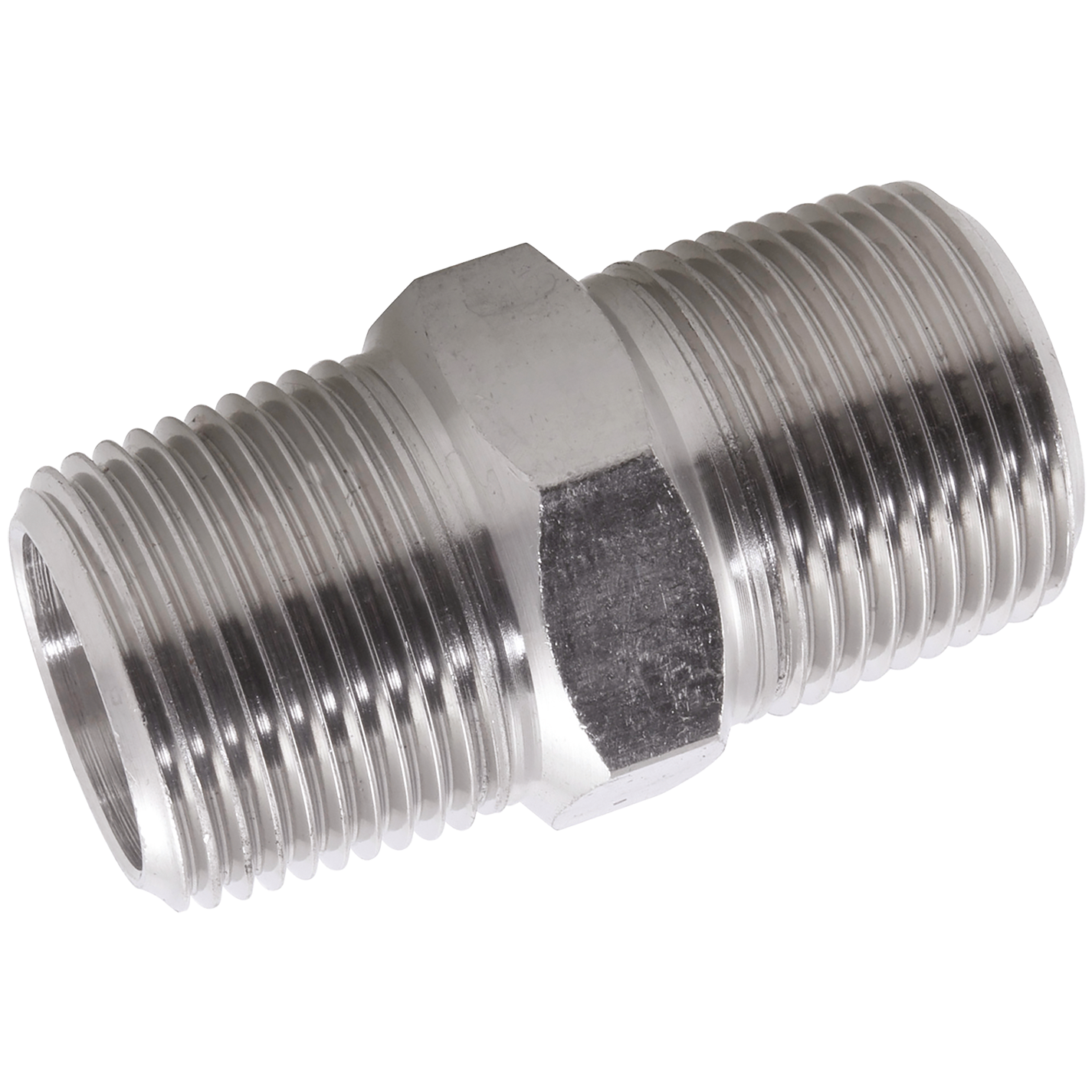 3/8 NPT M/M HEX NIPPLE 3K 316/L