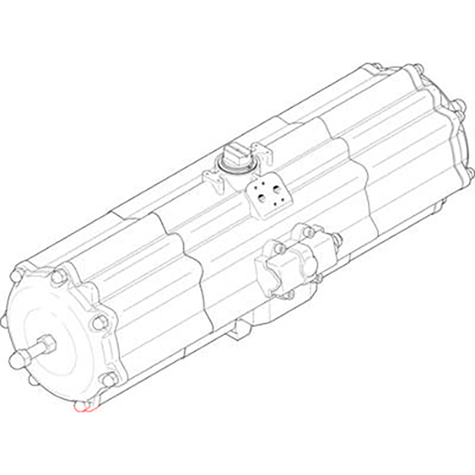 1/8" Female BSPP Single Acting Semi-Rotary Drive