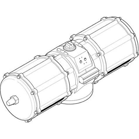 3/8" Female BSPP Single Acting Semi-Rotary Drive