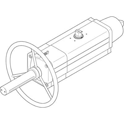 1/4" Female BSPP Single Acting Semi-Rotary Drive