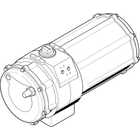 3/8" Female BSPP Single Acting Semi-Rotary Drive