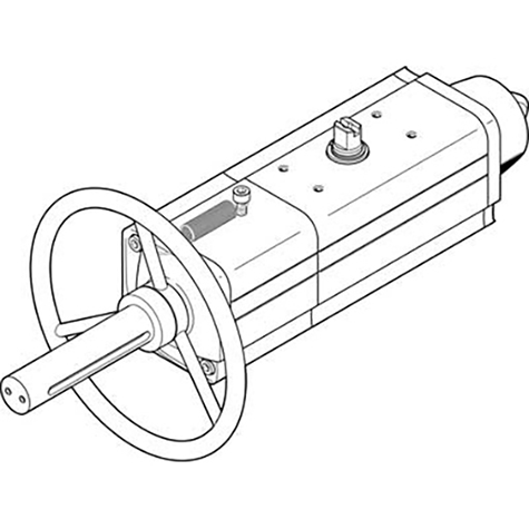 1/8" Female BSPP Single Acting Semi-Rotary Drive