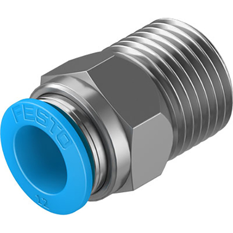 Push-to-Connect Male Stud Fitting – Straight Pneumatic Air Line Connector (Metric Size)