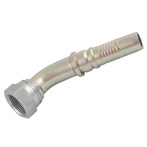 1" BSP Female Interlock 45° Swept Elbow 1" Hose ID