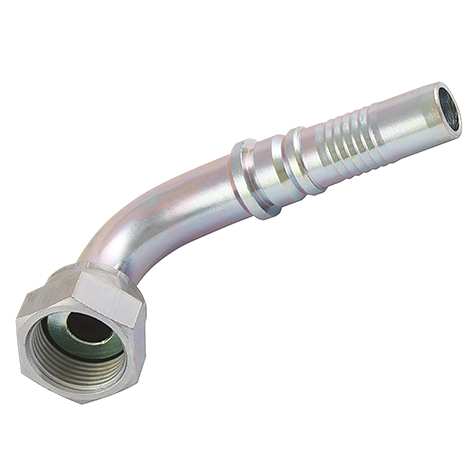 1.3/16" ORFS Female Interlock 90° Swept Elbow 3/4" Hose ID