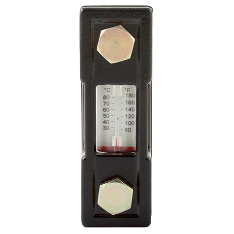 127mm Centres Fluid Level Gauge With Thermometer