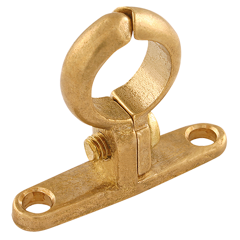 35MM OD PIPE CLIP WALL MOUNT BRASS