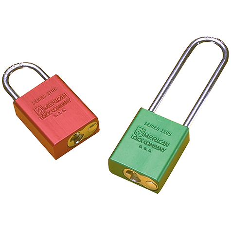 ALUMINUM BODY PADLOCK LONG SHACKLE BLA