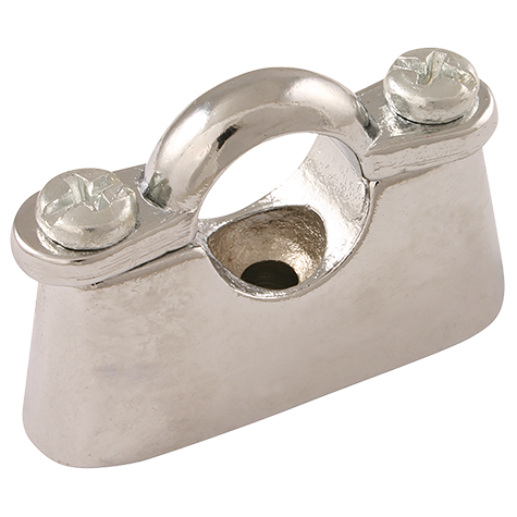 42MM OD HOSPITAL PIPE CLIP CHROME PLATE