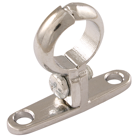35MM OD PIPE CLIP WALL MOUNT CHROME