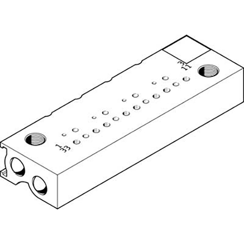 MHP1-PR2-3-PI-PCB MANIFOLD BLOCK