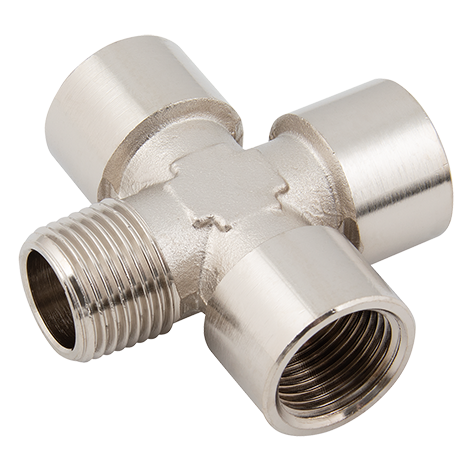 1/8" BSPT Male x 1/8" BSPP Female Equal Cross