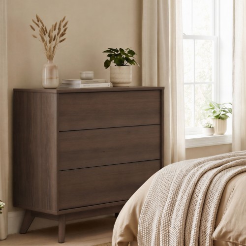 Spacious triple drawer design