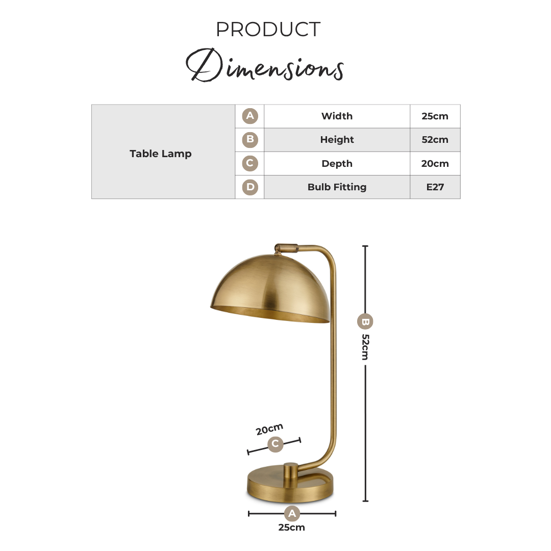 Byron Brass Table Lamp