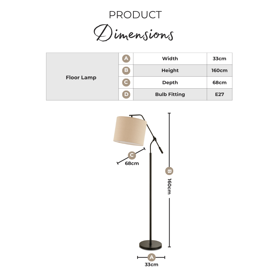 Claudia Brass Standing Floor Lamp
