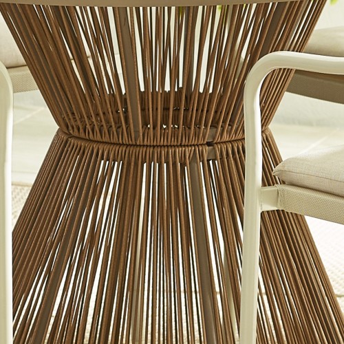 Hand-Woven PE Rattan Finish