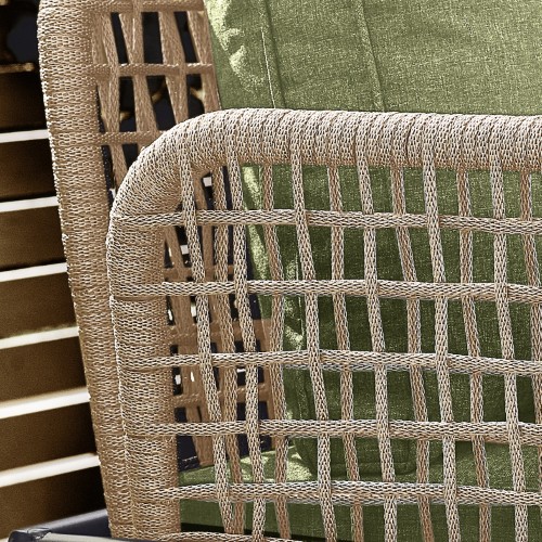 Hand-Woven PE Rattan Finish