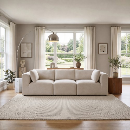 Chunky, contemporary modular sofa shape