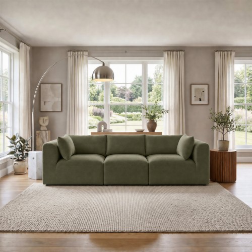 Chunky, contemporary modular sofa shape