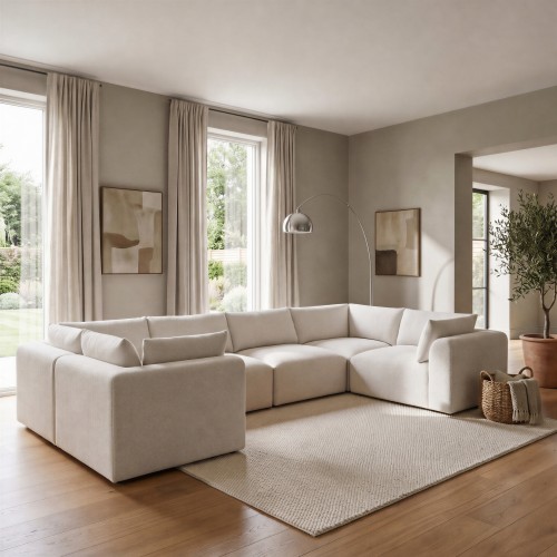 Statement U-shaped sofa design