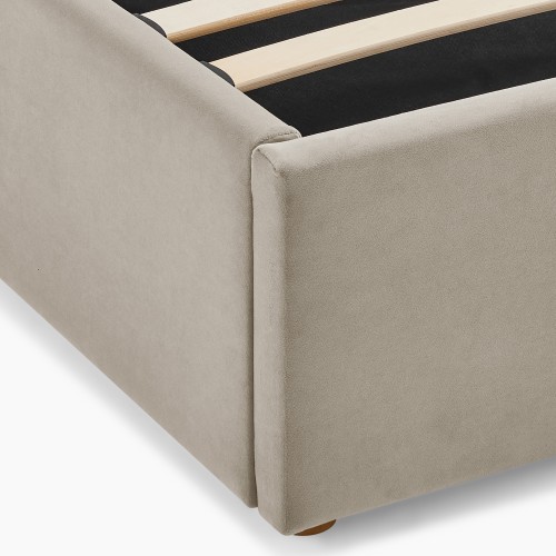 Soft-Touch Taupe Velvet Upholstery