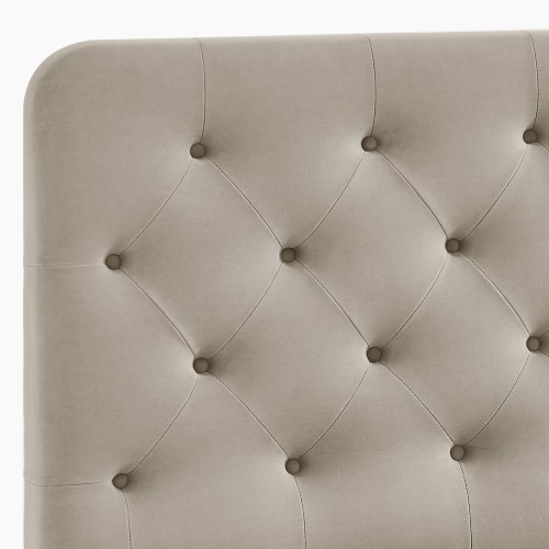 Chesterfield-Inspired Button-Tufted Headboard