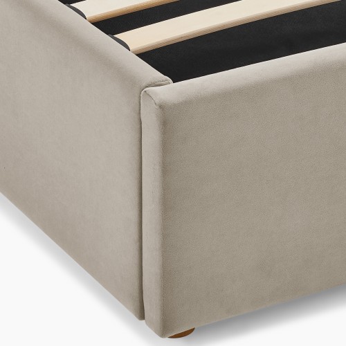Soft-Touch Taupe Velvet Upholstery
