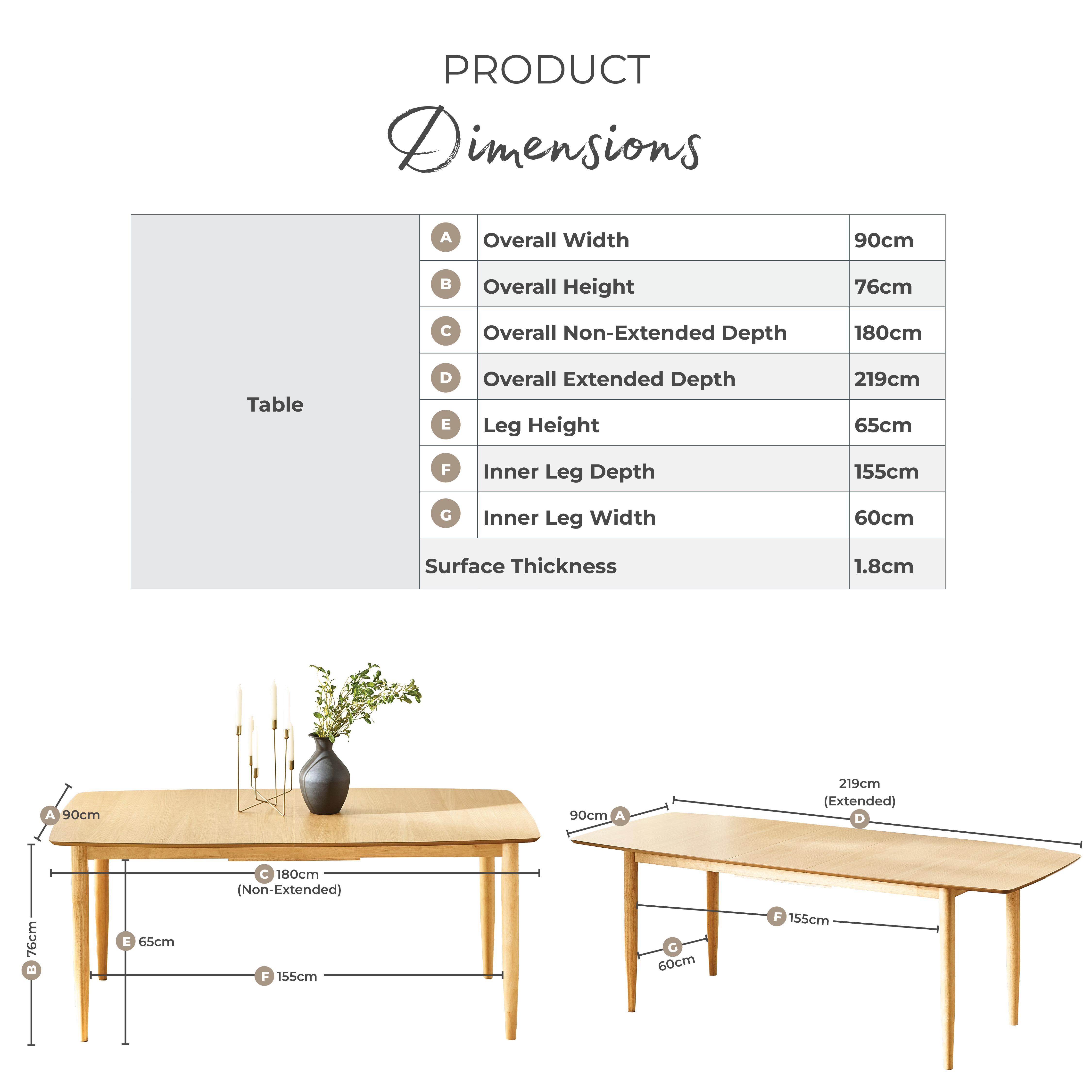 Leif Oak Veneer Wood Rectangular Extending Table & 8 Caia Wishbone Dining Chairs