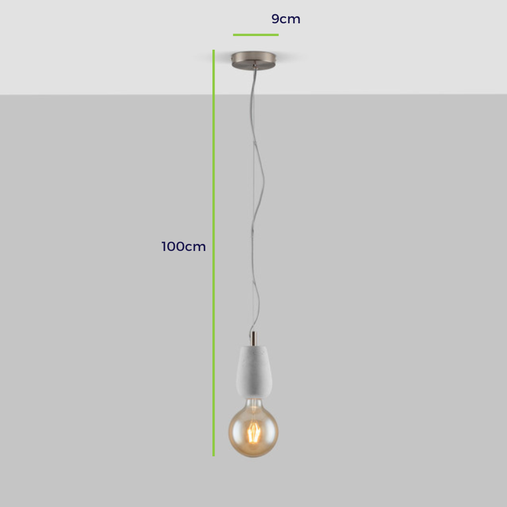 Alice Grey Concrete Pendant Ceiling Light