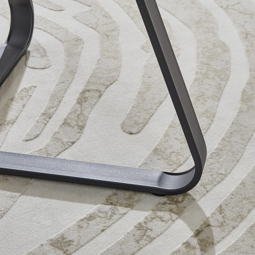 Statement Curved Metal Cross-Leg Base