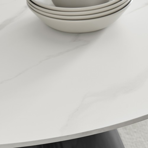 White Marble-Effect Ceramic Top