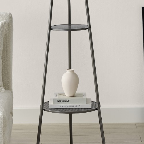 Tripod Design With Built-In Display Shelves