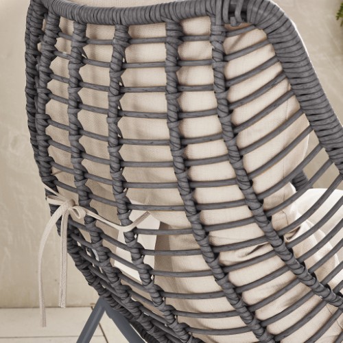 Hand-Woven PE Rattan Finish