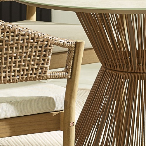 Hand-Woven PE Rattan Finish