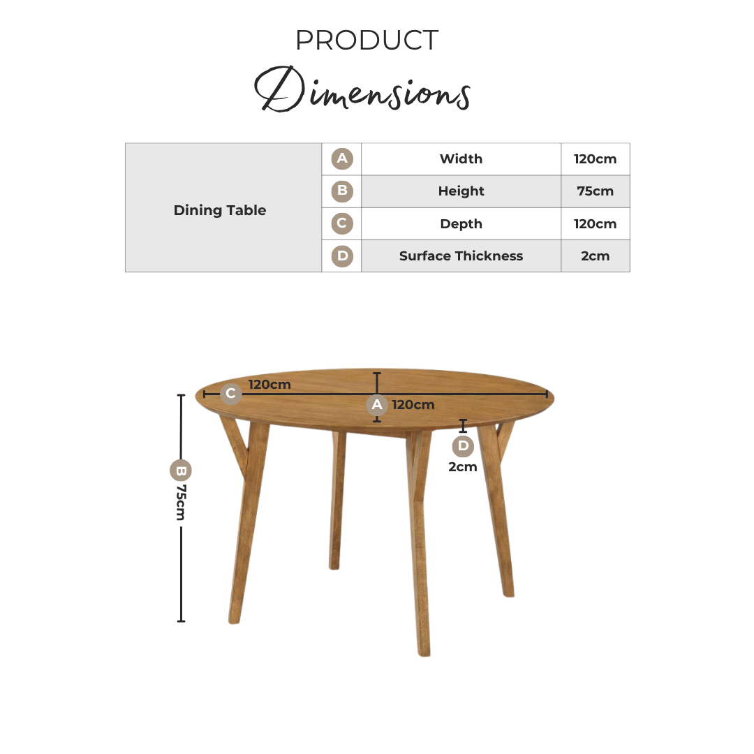 Lynton Walnut Effect Round Wood Dining Table 4 Walnut Lynton Chairs
