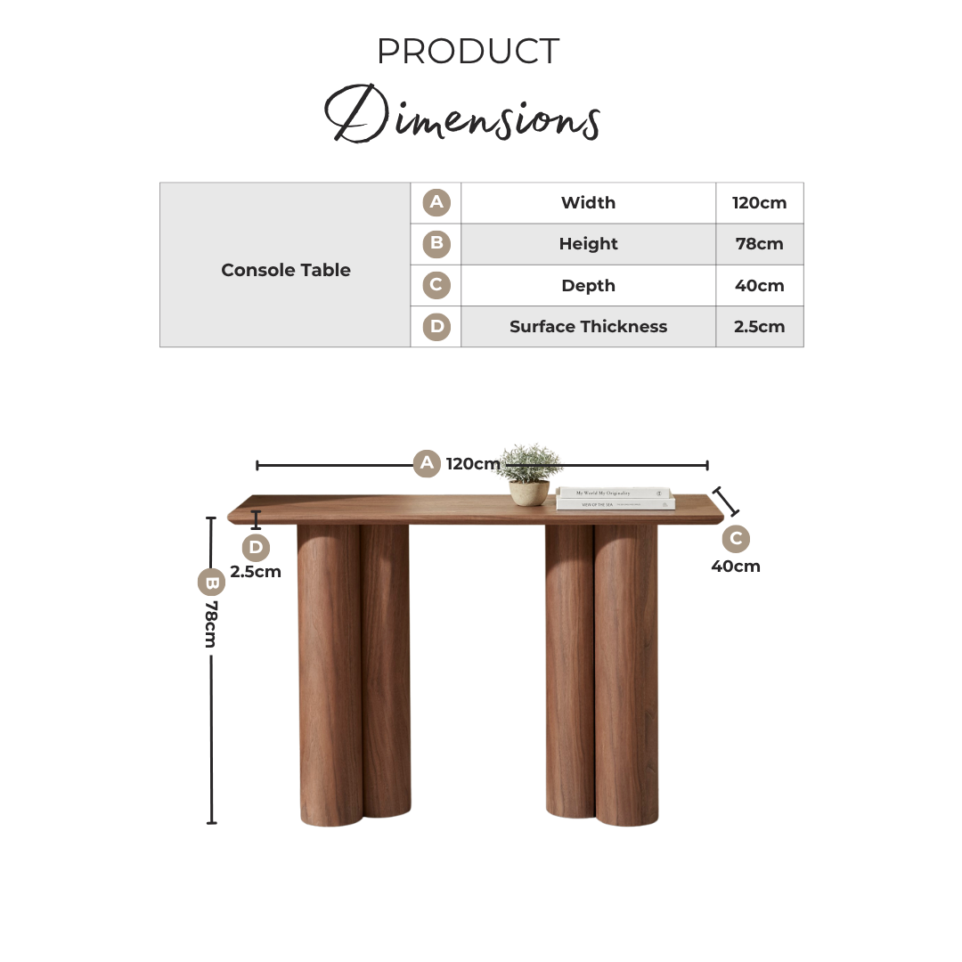 Sutton Black Veneer Wood Console Table