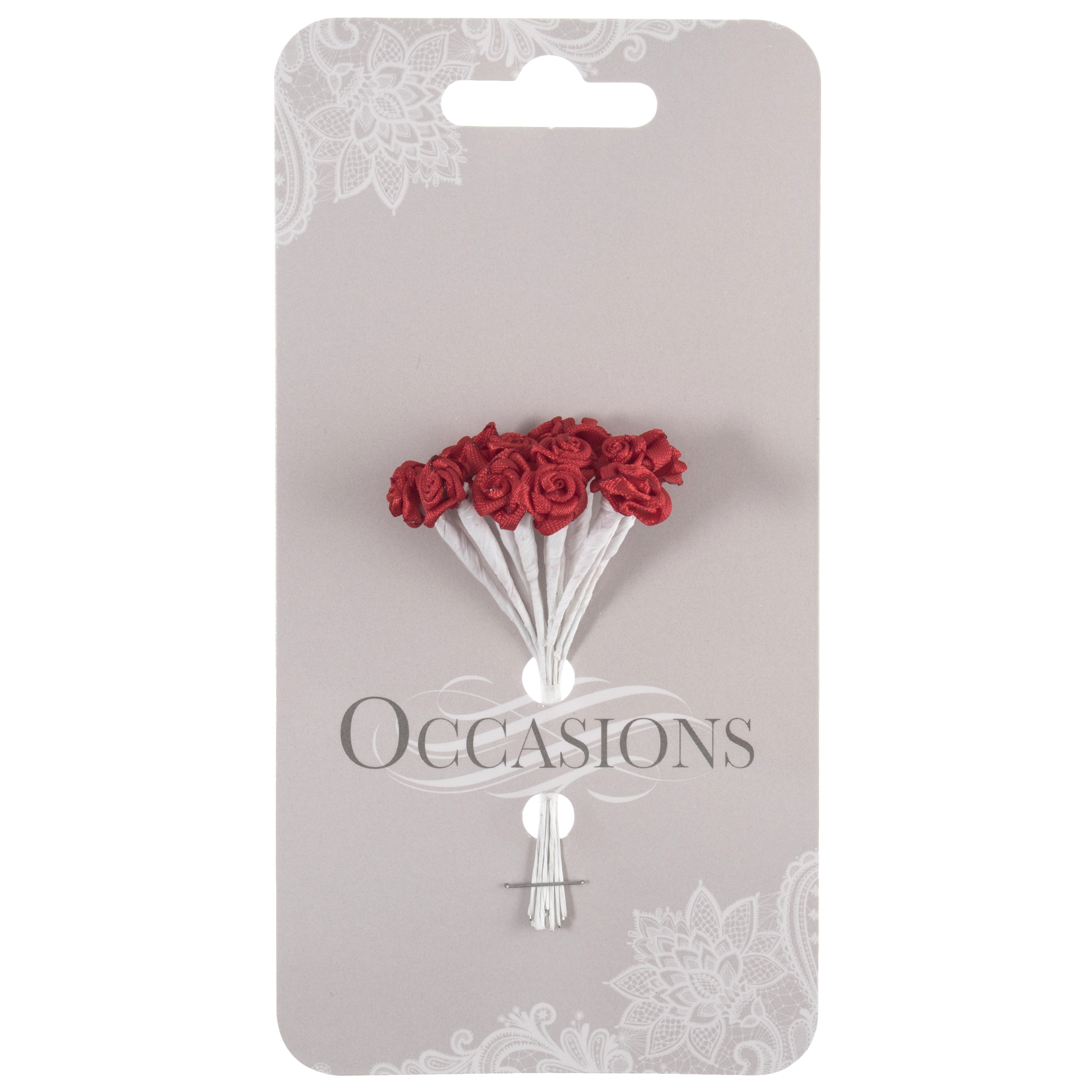 Picture of Ribbon Rose: 10mm: Pack of 12: Red
