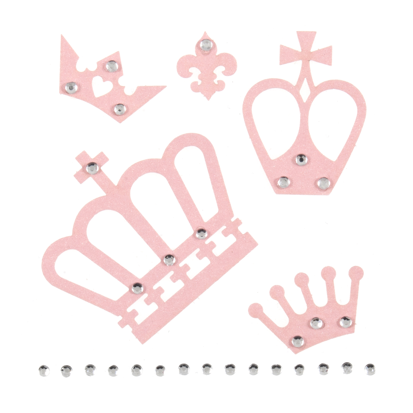 Picture of Craft Embellishments: Crown Gems: Pink: Pack of 5