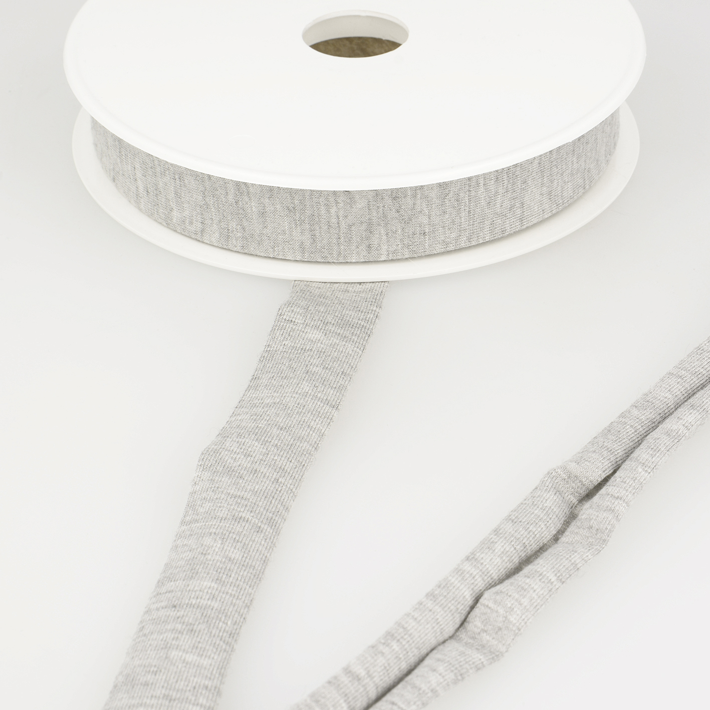 Trim Bias Binding Stretch Jersey 20m x 20mm Pale Grey Stephanoise