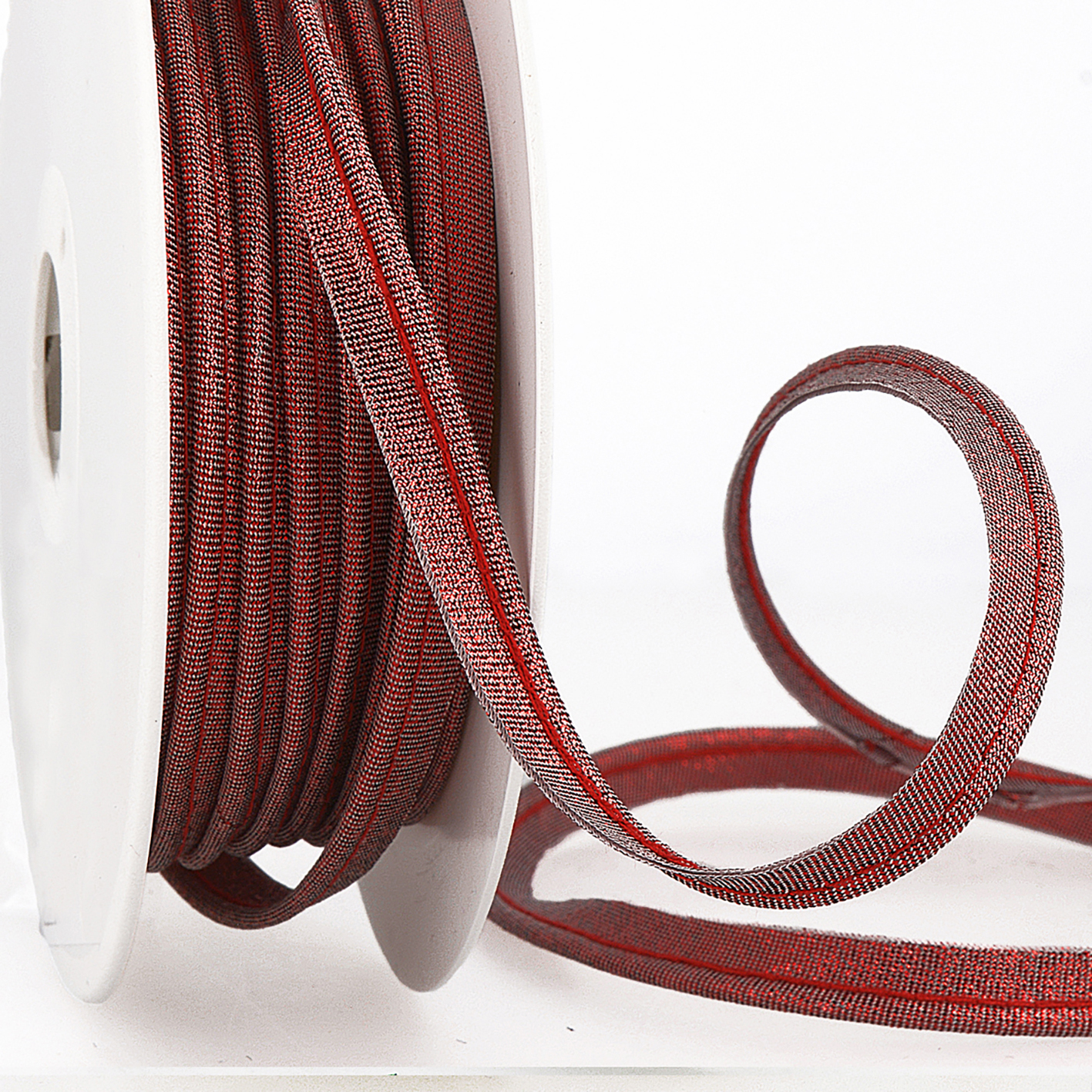 Trim Piping Tape Metallic 15m x 7mm Red Stephanoise Groves and