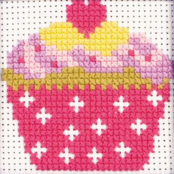 Picture of Counted Cross Stitch Kit: 1st Kit: Cupcake