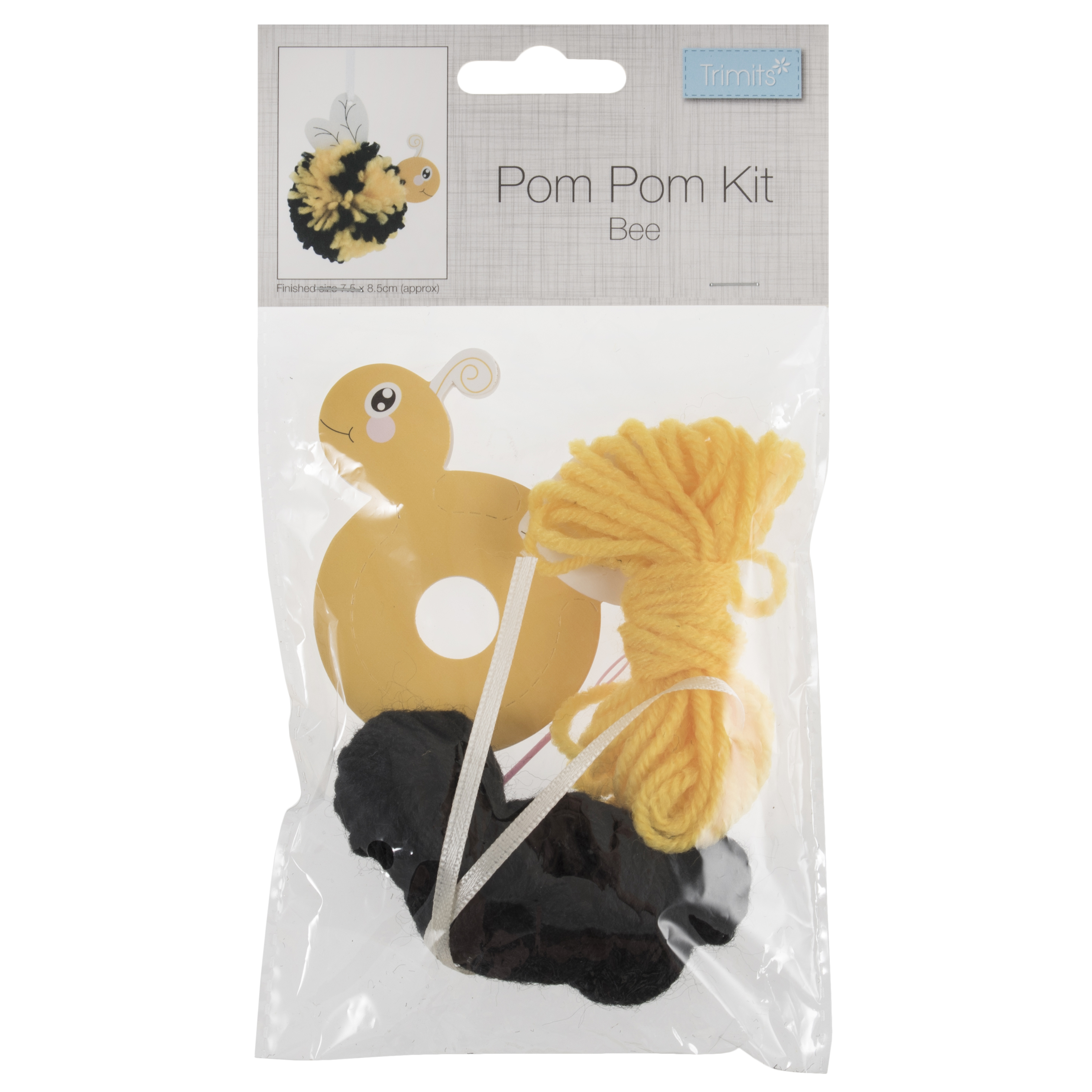 Picture of Pom Pom Decoration Kit: Bee: Pack of 4