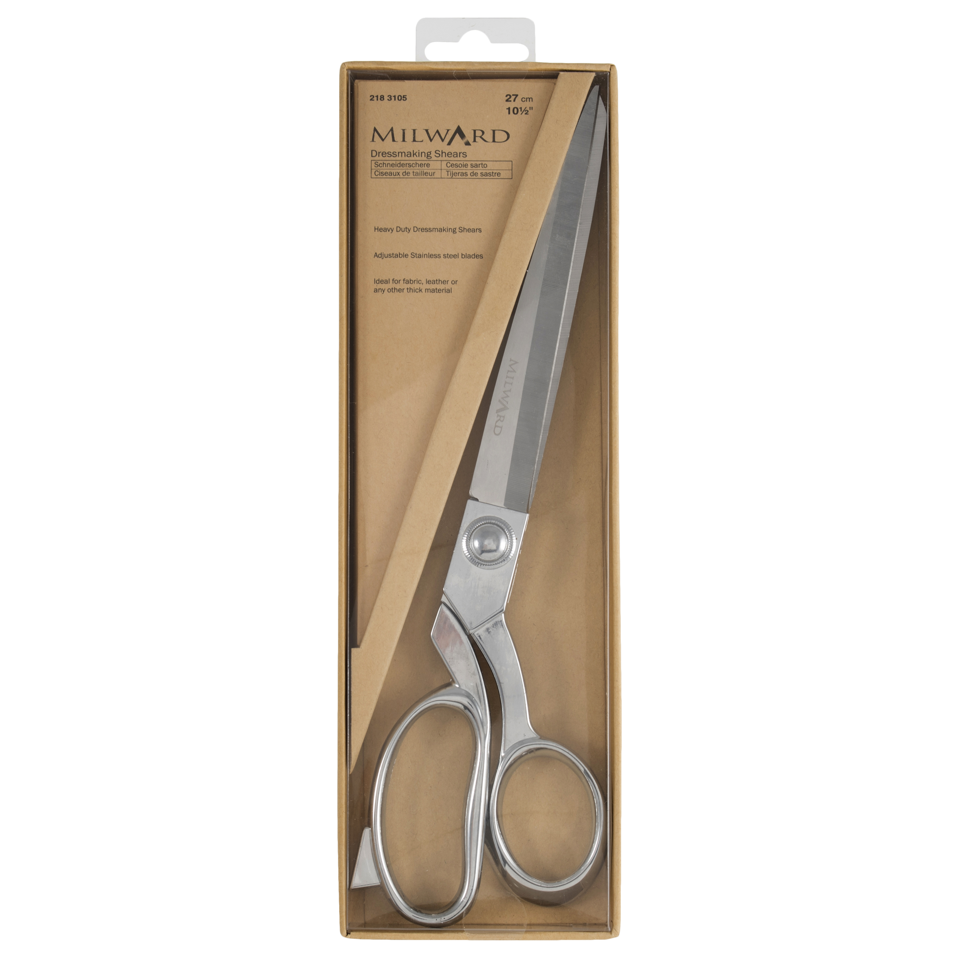 Heavy Duty 10.5 Scissors For Cutting Fabric, Leather, Raw